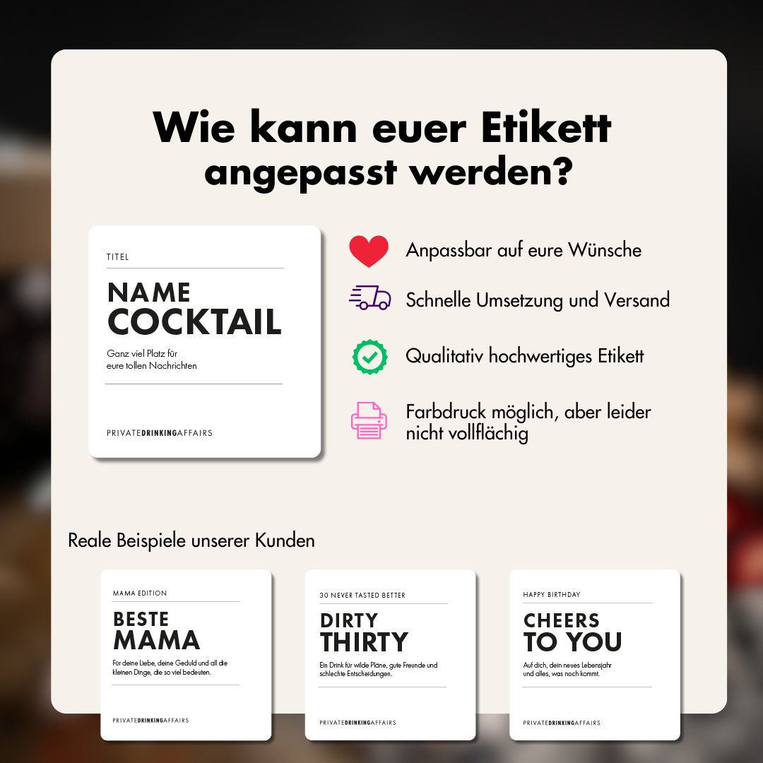 Personalised Bottled Cocktail
