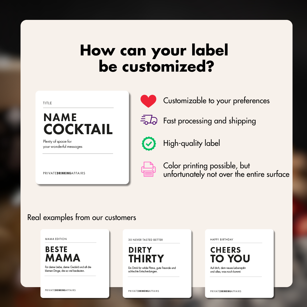 Personalised Bottled Cocktail
