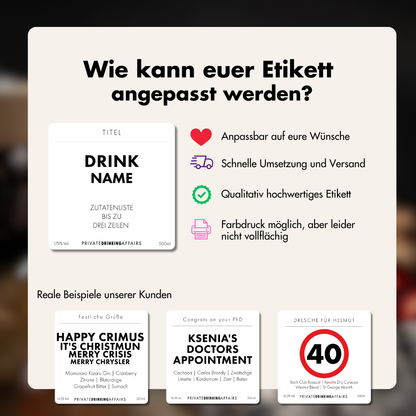 Personalisierter Bottled Cocktail